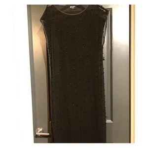 Nasty Gal Sheer Beaded Shirt Dress